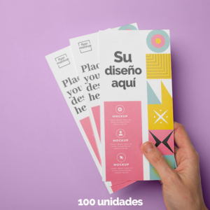Flyers 1/3 impreso full color una cara