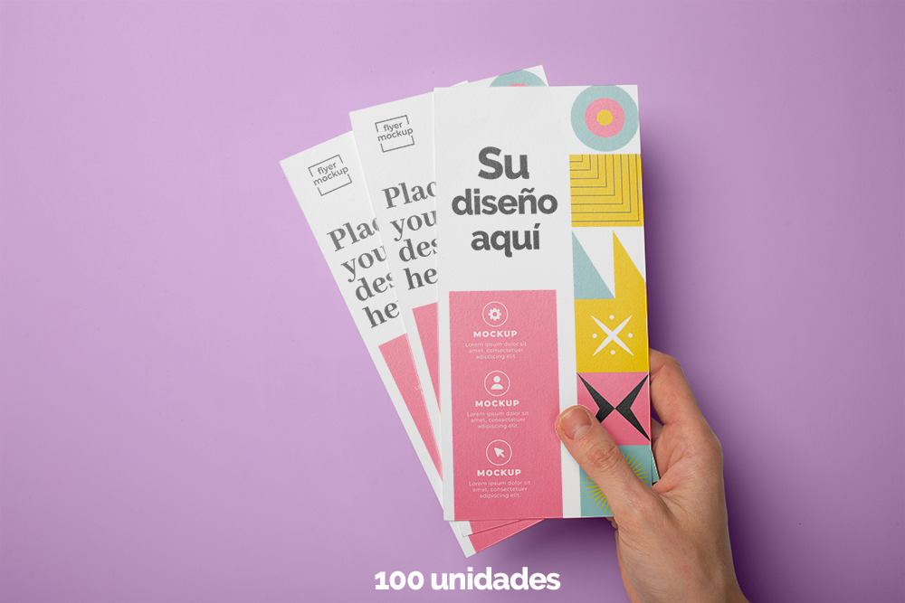 Flyers 1/3 impreso full color una cara