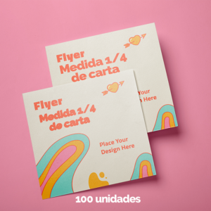 Flyers 1/4 impreso full color una cara
