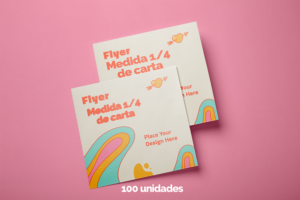 Flyers 1/4 impreso full color una cara
