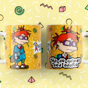 Taza RUGRATS Yo do quiero sed adulto Carlitos color amarilla