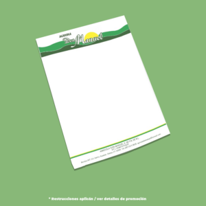 Hojas de papel bond membretadas tamaño carta