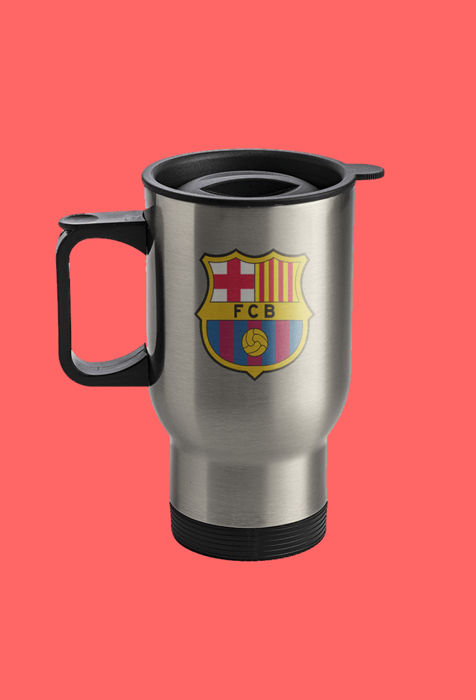 Taza Térmica de acero con ilustración escudo del Fútbol Club Barcelona - Imagen 2