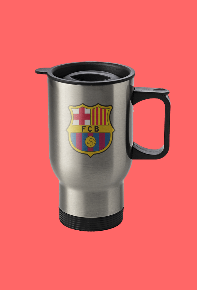 Taza Térmica de acero con ilustración escudo del Fútbol Club Barcelona
