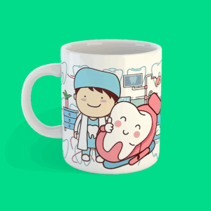 Taza edición dentistas doctora muelitas