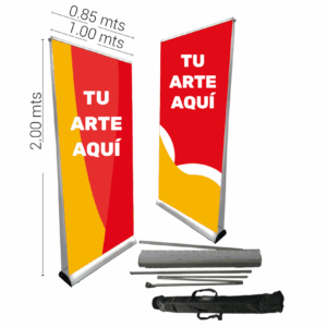 Estructura roll up 85 x 2 metros de aluminio