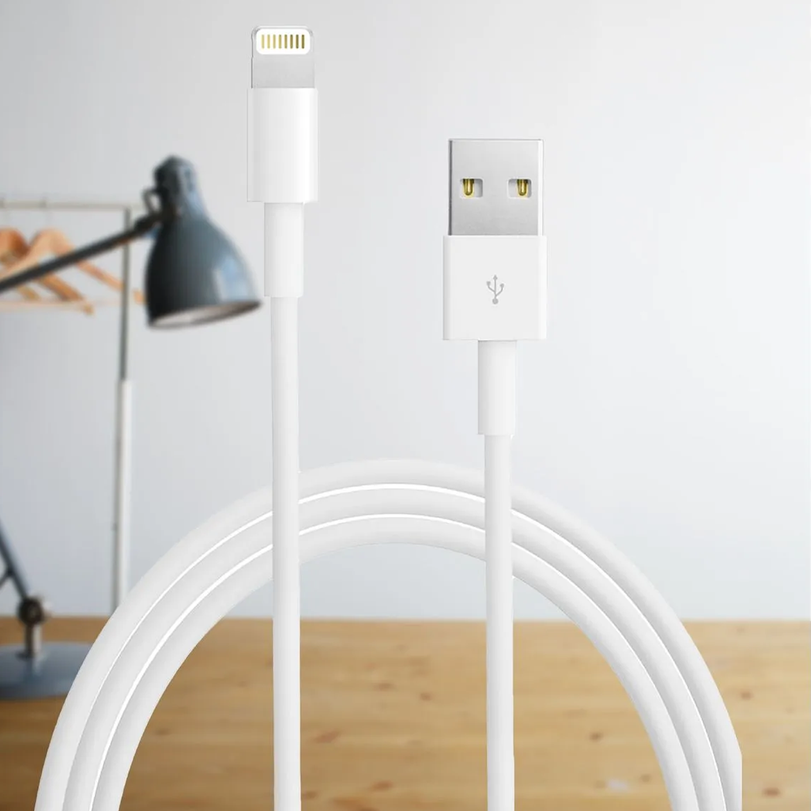 Cable Apple USB a lightning blanco de 1.5 m