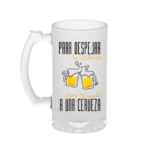 Jarra nevada 16 Onza. Para despejar la cabeza hoy te invito a una cerveza