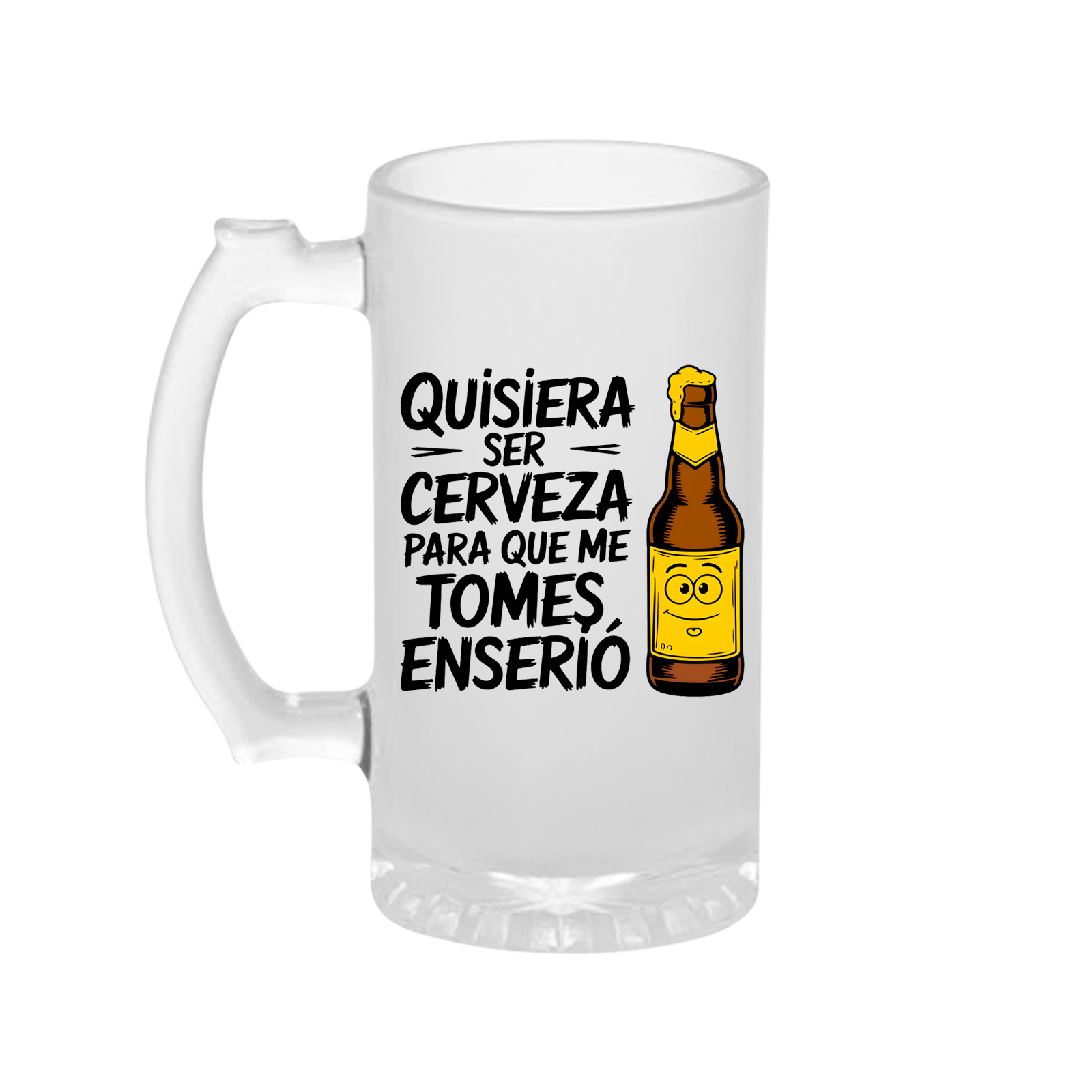 Jarra nevada 16 Onza. Como quisiera ser cerveza para que me tomes en serío