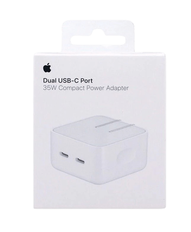 Cubo Doble Cable Tipo C Compatible iPhone 35w Blanco - Imagen 2