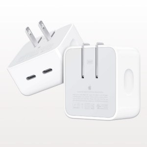 Cubo Doble Cable Tipo C Compatible iPhone 35w Blanco